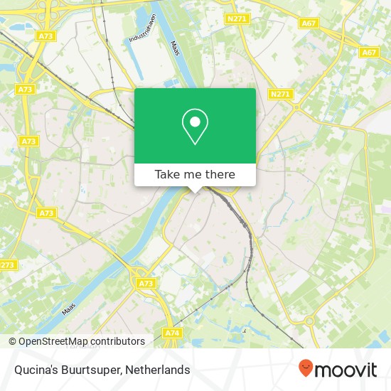 Qucina's Buurtsuper, Roermondsestraat 80 5912 AL Venlo kaart