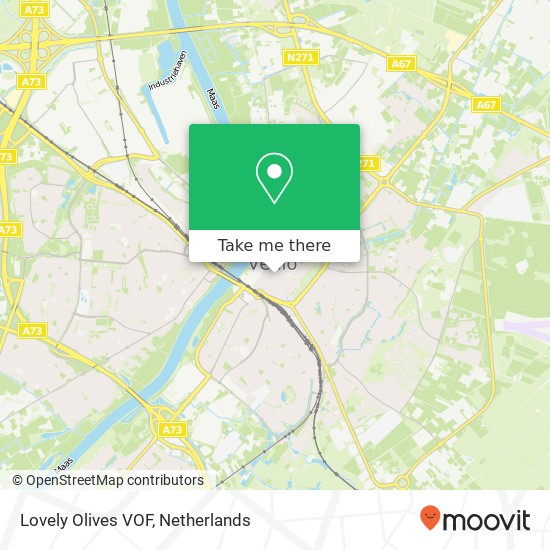 Lovely Olives VOF, Klaasstraat 5 5911 JM Venlo kaart
