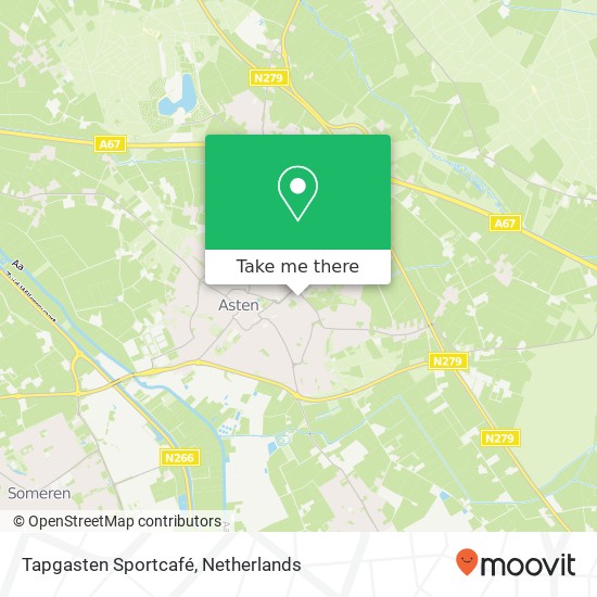 Tapgasten Sportcafé, Lienderweg 66 5721 CN Asten kaart