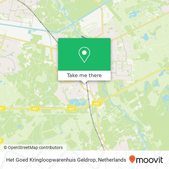 Het Goed Kringloopwarenhuis Geldrop, Emopad 23 5663 PA Geldrop kaart