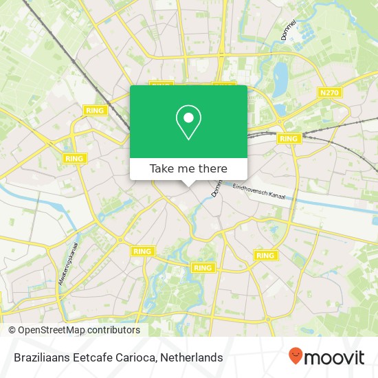 Braziliaans Eetcafe Carioca, Grote Berg 5611 KK Eindhoven kaart