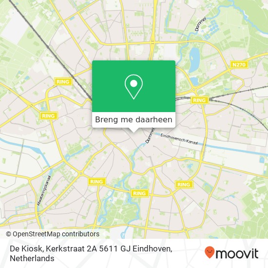 De Kiosk, Kerkstraat 2A 5611 GJ Eindhoven kaart