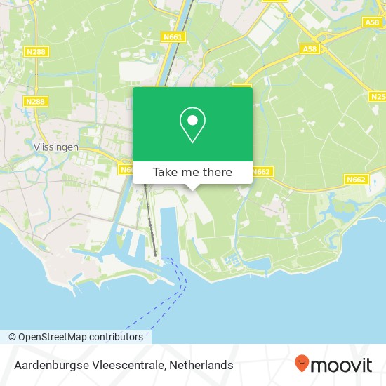 Aardenburgse Vleescentrale, Nieuwe Kruidmolenweg 3 4382 WB Vlissingen kaart