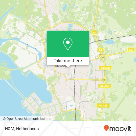 H&M, Voetboog 5 4611 MJ Bergen op Zoom kaart