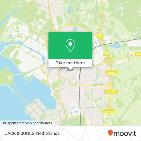 JACK & JONES, Zuivelstraat 47 4611 PG Bergen op Zoom kaart