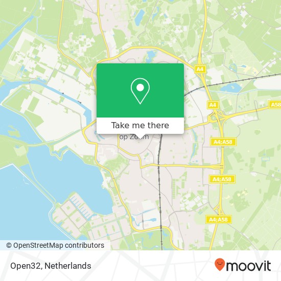 Open32, Lombardenstraat 4611 VZ Bergen op Zoom kaart