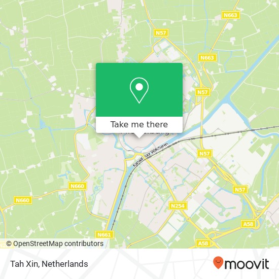 Tah Xin, Markt 49 4331 LK Middelburg kaart
