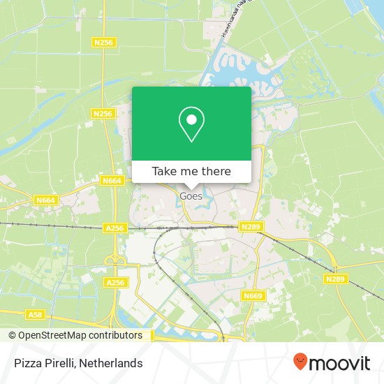 Pizza Pirelli, Korte Kerkstraat 9 4461 JE Goes kaart