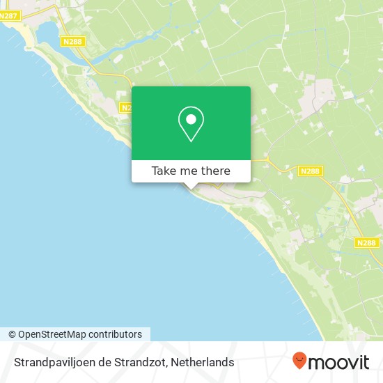 Strandpaviljoen de Strandzot, 4374 Zoutelande kaart