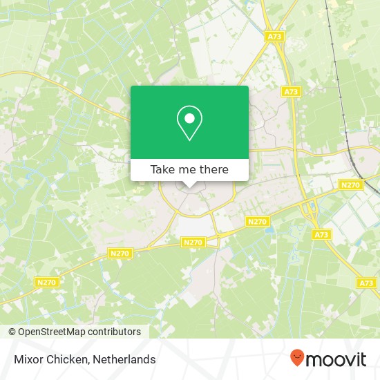 Mixor Chicken, Langstraat 12 5801 AD Venray kaart