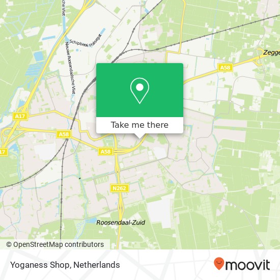 Yoganess Shop, Burgerhoutsestraat 167 4702 BD Roosendaal kaart