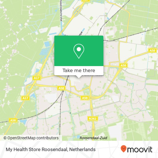 My Health Store Roosendaal, Raadhuisstraat 38 4701 PS Roosendaal kaart