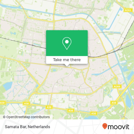 Samata Bar, Bredaseweg 47 5038 NA Tilburg kaart