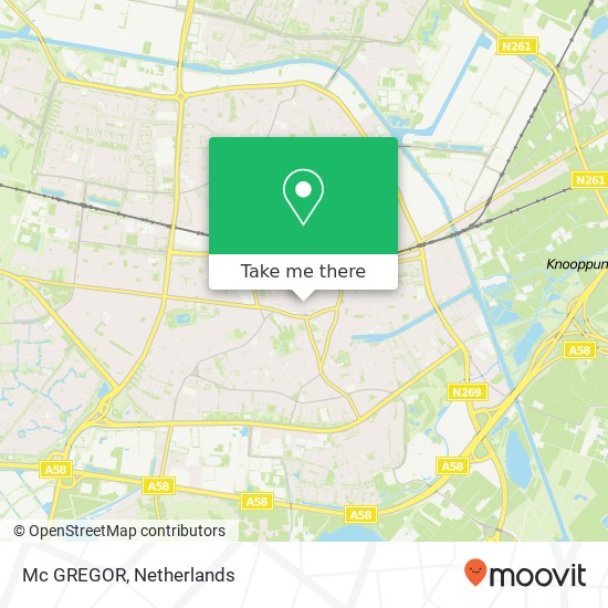 Mc GREGOR, Heuvelstraat 88 5038 AH Tilburg kaart