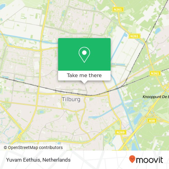 Yuvam Eethuis, Besterdring 159 5014 HK Tilburg kaart