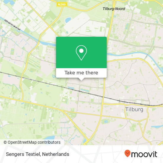 Sengers Textiel, Westermarkt 5042 SZ Tilburg kaart