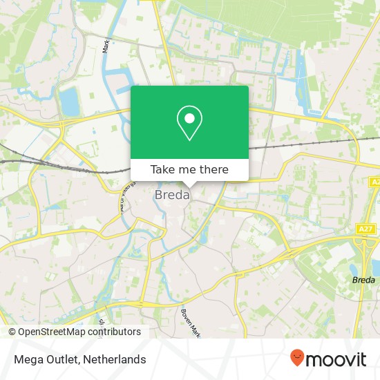 Mega Outlet, Boschstraat 1 4811 GA Breda kaart