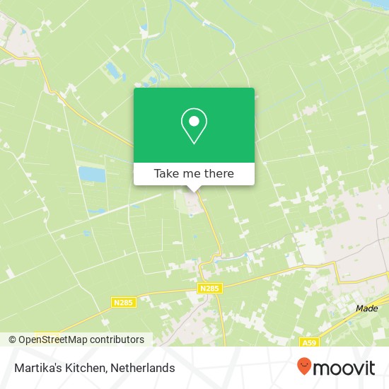 Martika's Kitchen, Poolsestraat 8 4927 BD Hooge Zwaluwe kaart