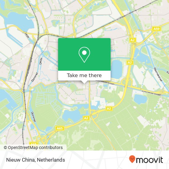Nieuw China, Vondelstraat 24 5216 HJ 's-Hertogenbosch kaart
