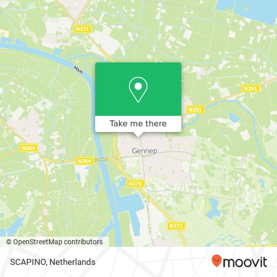 SCAPINO, Europaplein 10 6591 AV Gennep kaart