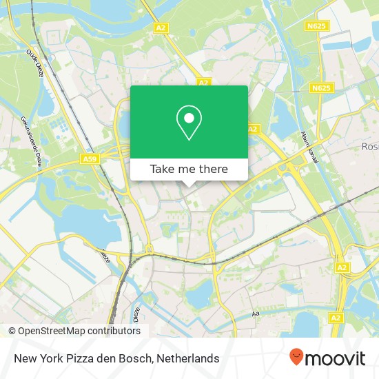 New York Pizza den Bosch, Rompertcentrum 5233 RG 's-Hertogenbosch kaart