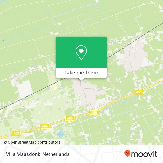Villa Maasdonk, Kerkstraat 28 5391 AA Nuland kaart