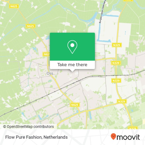 Flow Pure Fashion, Molenstraat 3 5341 GA Oss kaart