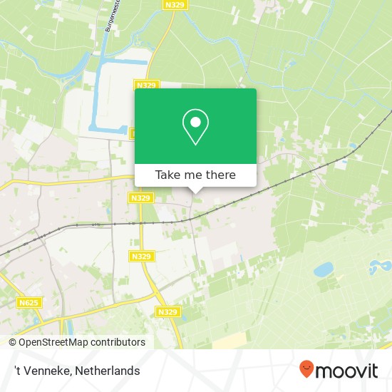 't Venneke, Pastoor van Teteringstraat 1 5351 EN Oss kaart