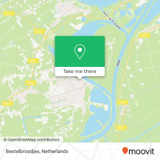 Bestelbroodjes, Molenstraat 31 5331 AX Maasdriel kaart