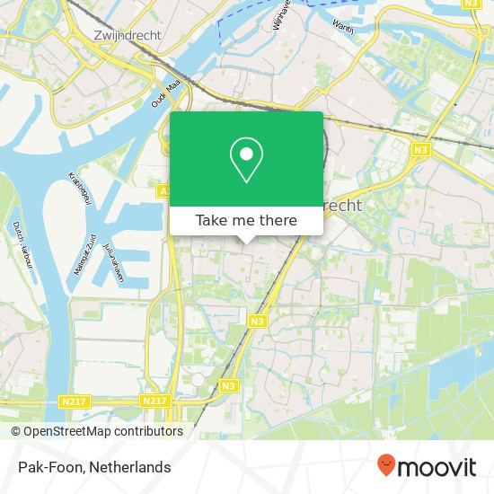 Pak-Foon, Van Oldenbarneveltplein 1 3317 EP Dordrecht kaart