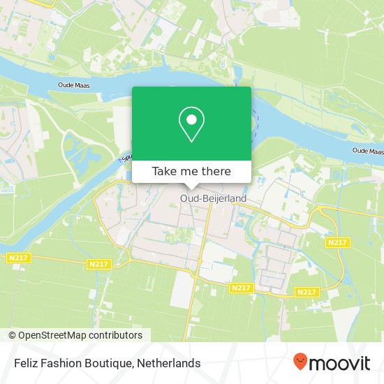 Feliz Fashion Boutique, Veilingpassage 8 3262 SX Oud-Beijerland kaart