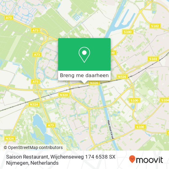 Saison Restaurant, Wijchenseweg 174 6538 SX Nijmegen kaart