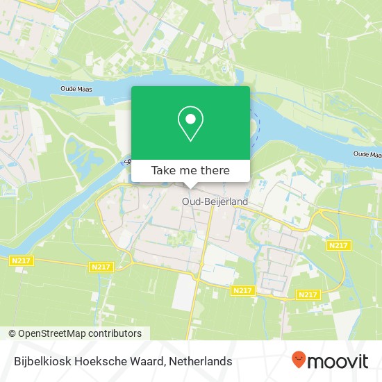 Bijbelkiosk Hoeksche Waard kaart