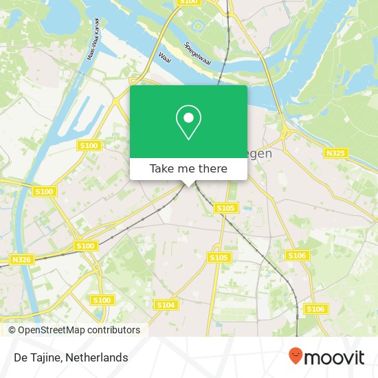 De Tajine, Willemsweg 25 6531 DB Nijmegen kaart