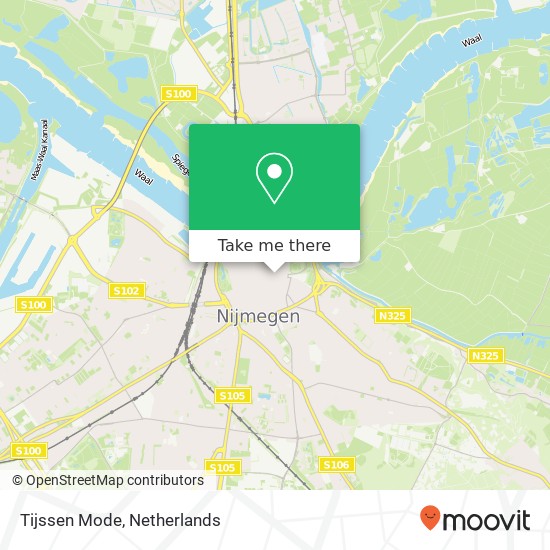 Tijssen Mode, Burchtstraat 30 6511 RE Nijmegen kaart