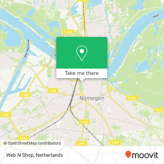 Web N Shop, Lange Hezelstraat 95 6511 CE Nijmegen kaart
