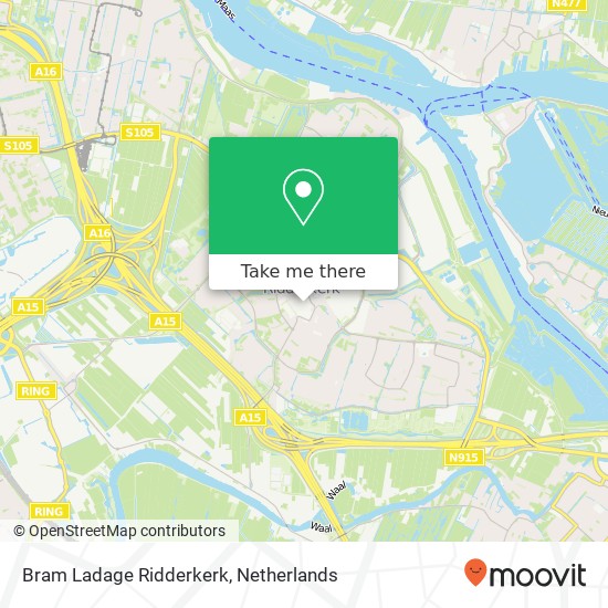 Bram Ladage Ridderkerk, Sint Jorisplein 55 2981 GD Ridderkerk kaart