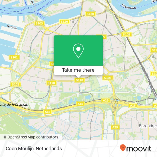 Coen Moulijn, Langenhorst 253 3085 HE Rotterdam kaart