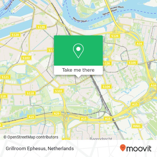 Grillroom Ephesus, Zenostraat 208 3076 AZ Rotterdam kaart