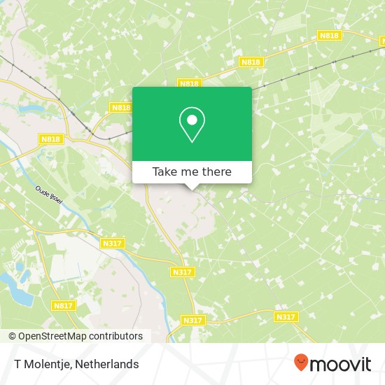 T Molentje, Molenweg 3 7064 GJ Oude IJsselstreek kaart