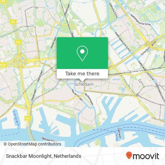 Snackbar Moonlight, Lange Kerkstraat 23A 3111 NN Schiedam kaart