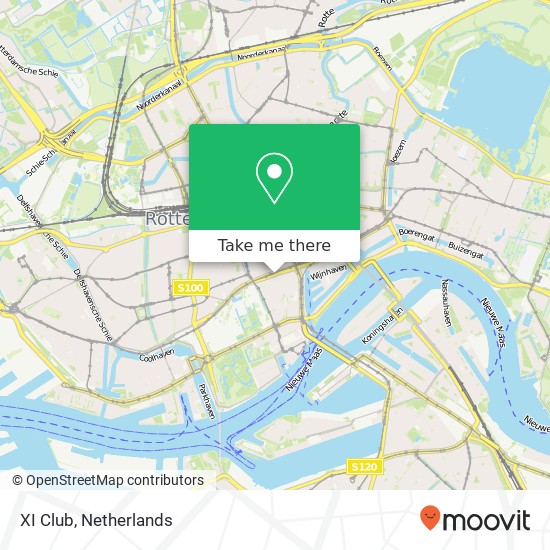 XI Club, Westblaak 86 3012 KM Rotterdam kaart