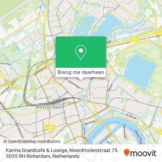 Karma Grandcafé & Lounge, Noordmolenstraat 75 3035 RH Rotterdam kaart