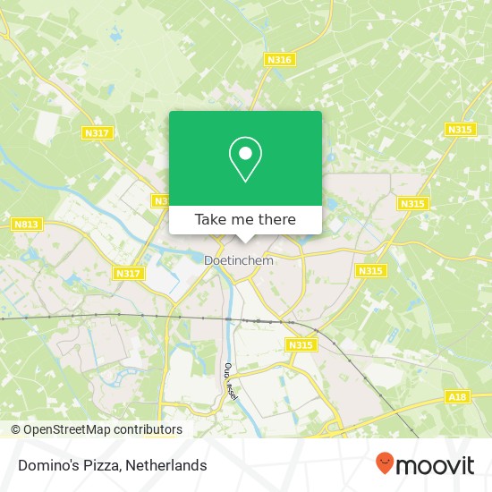 Domino's Pizza, De Veentjes 1 7001 DL Doetinchem kaart