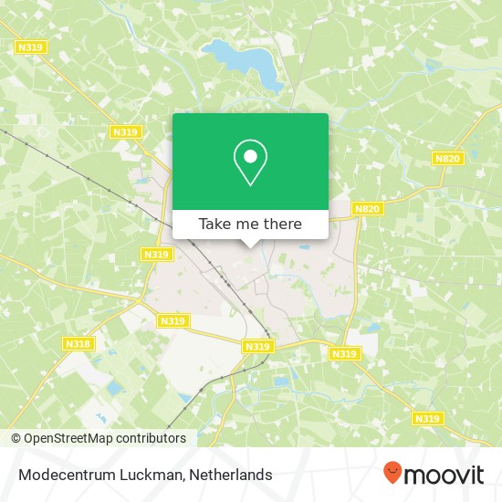 Modecentrum Luckman, Misterstraat 1 7101 EN Winterswijk kaart