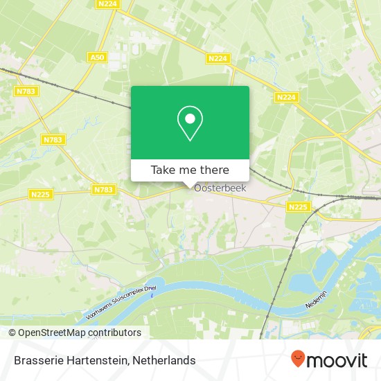 Brasserie Hartenstein, Utrechtseweg 226 6862 AZ Oosterbeek kaart