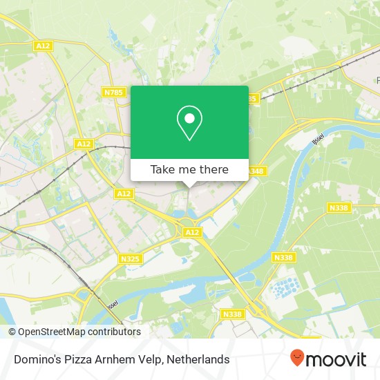 Domino's Pizza Arnhem Velp, Churchillplein 71 6883 EW Velp kaart