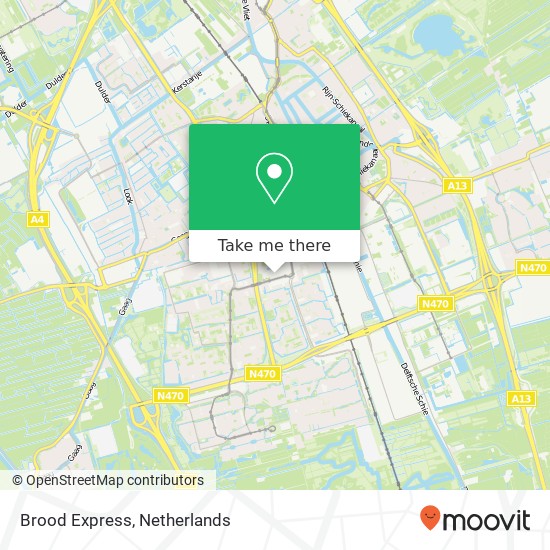 Brood Express, Martinus Nijhofflaan 2624 ES Delft kaart