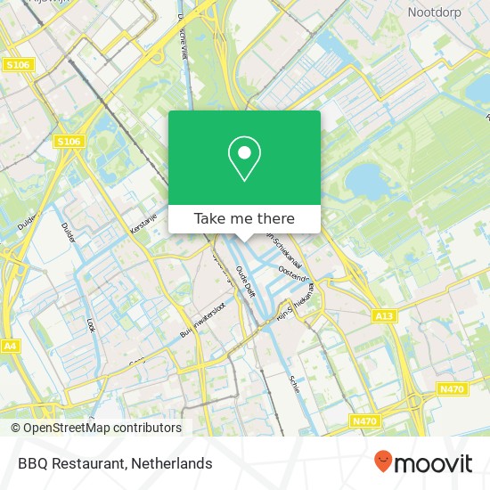 BBQ Restaurant, Verwersdijk 55 2611 NE Delft kaart