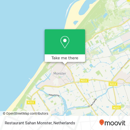 Restaurant Sahan Monster, Molenstraat 248 2681 BZ Monster kaart